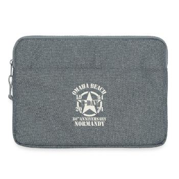 Omaha Beach 1944 D Day 2024 80th Anniversary - Laptop bag 15" - heather grey - Front
