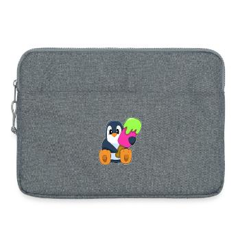 Penguin Popsicle - Laptop bag 15" - heather grey - Front