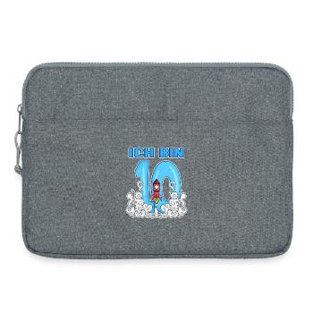 10 Jahre Geburtstag Junge Geschenk - Laptoptasche 15" - Grau meliert - Vorne