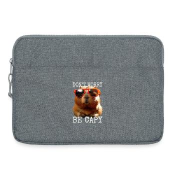 Capybara Dont Worry Be Capy Capybara Rodent - Laptop bag 15" - heather grey - Front