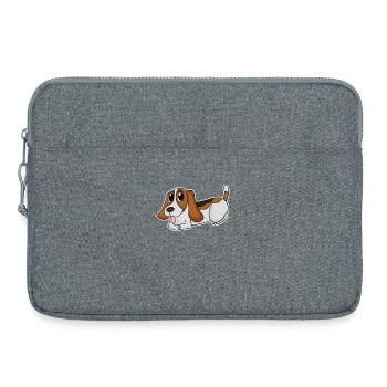 Basset Hound Hunderasse Hund Hunde - Laptoptasche 15" - Grau meliert - Vorne