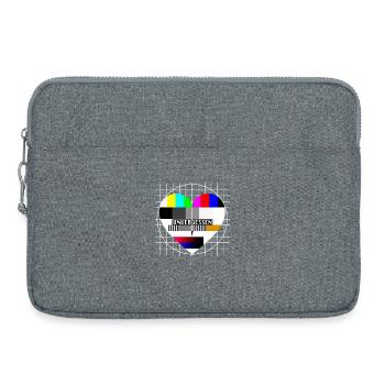 Testbild Herz Unvergessen TV 90er Party 80er Jahre - Laptoptasche 15" - Grau meliert - Vorne