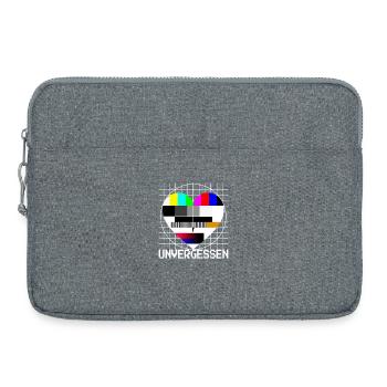 Testbild Herz Unvergessen TV 90er Party 80er Jahre - Laptoptasche 15" - Grau meliert - Vorne