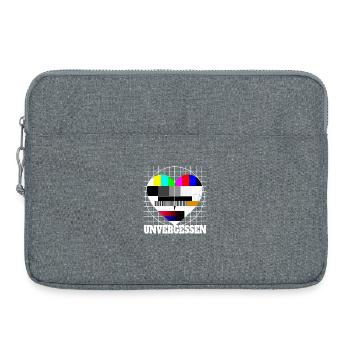 Testbild Herz Unvergessen TV 90er Party 80er Jahre - Laptoptasche 15" - Grau meliert - Vorne