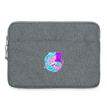 Girl - 10th Birthday Mermaid - Daughter - Laptop bag 15" - heather grey - Front