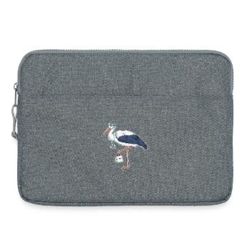 Storch Krankenschwester Stethoskop - Laptoptasche 15" - Grau meliert - Vorne