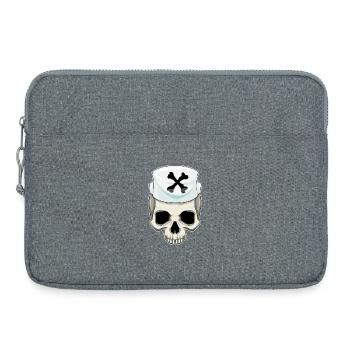 Infirmière crânienne - Sacoche pour ordinateur portable 15 pouces - gris chiné - Devant