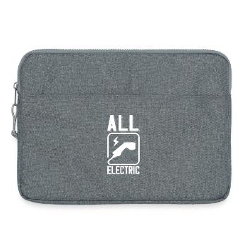 All Electric Supercharge - for electric car fans - Laptop bag 15" - heather grey - Front