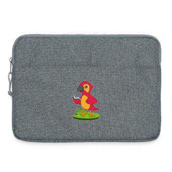 Livre de nerds perroquets - Sacoche pour ordinateur portable 15 pouces - gris chiné - Devant
