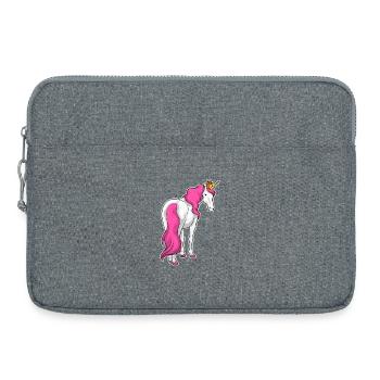 Couronne de licorne - Sacoche pour ordinateur portable 15 pouces - gris chiné - Devant
