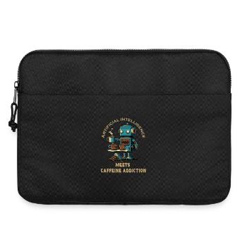 Artificial intelligence meets coffee addiction - Laptop bag 15" - black - Front
