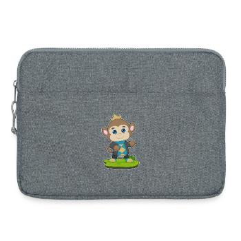 Couronne de singe - Sacoche pour ordinateur portable 15 pouces - gris chiné - Devant