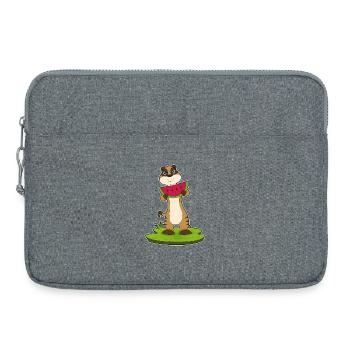 Erdmännchen Wassermelone  - Laptoptasche 15" - Grau meliert - Vorne
