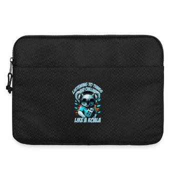 koalabär mit Schriftzug, Walkman und Sonnenbrille - Laptoptasche 15" - Schwarz - Vorne
