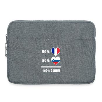 Slowenien und Frankreich 100% tolle Flaggen - Laptoptasche 15" - Grau meliert - Vorne