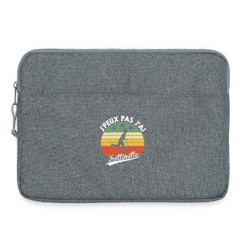 J Peux Pas J ai Trottinette Cadeau Humour - Sacoche pour ordinateur portable 15 pouces - gris chiné - Devant