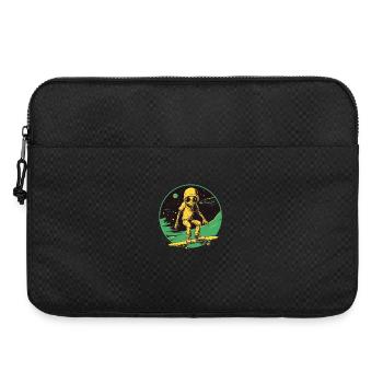 Alien auf Skateboard - Laptoptasche 15" - Schwarz - Vorne