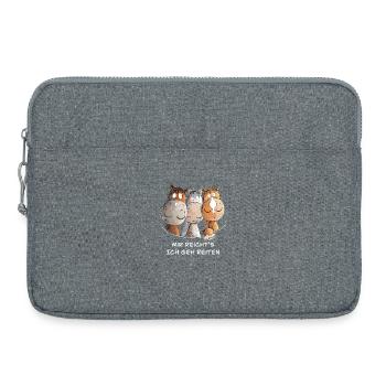Mir Reichts Ich Geh Reiten Pferde Spruch I Reiter - Laptoptasche 15" - Grau meliert - Vorne