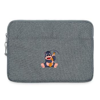 Mole Miner Pickaxe Mining - Laptop bag 15" - heather grey - Front