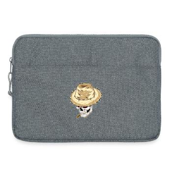 Ferme de blé Skull Farmer - Sacoche pour ordinateur portable 15 pouces - gris chiné - Devant