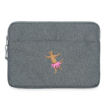 Suricate Ballerina Ballet Danse - Sacoche pour ordinateur portable 15 pouces - gris chiné - Devant
