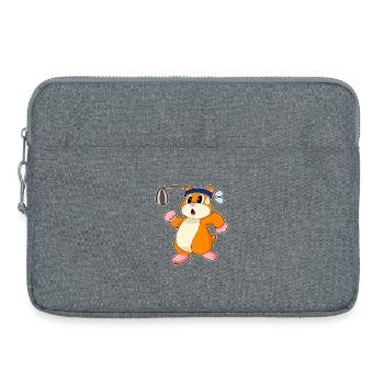 Hamster Samen - Laptoptasche 15" - Grau meliert - Vorne
