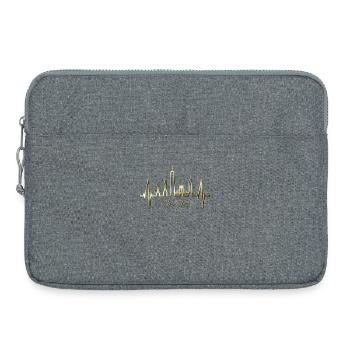 New York Skyline coeur coeur USA cadeau NY - Sacoche pour ordinateur portable 15 pouces - gris chiné - Devant
