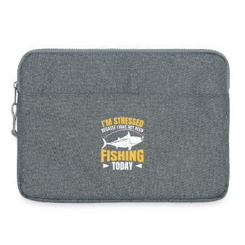 Fishing motivation - Laptop bag 15" - heather grey - Front