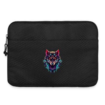 Wolfskopf Synthwave Wolf - Laptoptasche 15" - Schwarz - Vorne
