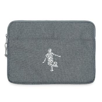 Soccer Player Drawing - Laptop bag 15" - heather grey - Front