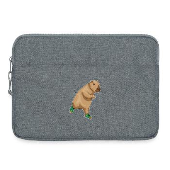 Capybara Jogger Jogging Sports - Sacoche pour ordinateur portable 15 pouces - gris chiné - Devant