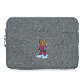 Patins à glace Bear - Sacoche pour ordinateur portable 15 pouces - gris chiné - Devant