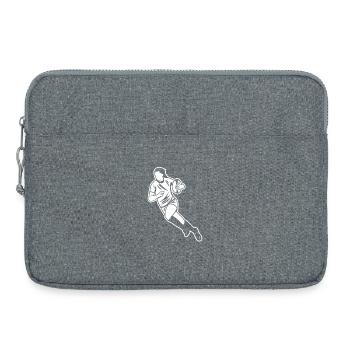 Joueur de rugby - Sacoche pour ordinateur portable 15 pouces - gris chiné - Devant