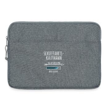 Schifffahrtskaufmann Schiffe Ausbildung Geschenk - Laptoptasche 15" - Grau meliert - Vorne