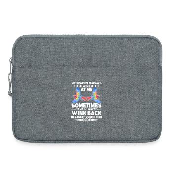 Meine Scharlachroten Aras zwinkern mir manchmal zu - Laptoptasche 15" - Grau meliert - Vorne