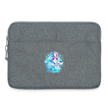 Anime Reine des neiges Princesse des glaces - Sacoche pour ordinateur portable 15 pouces - gris chiné - Devant