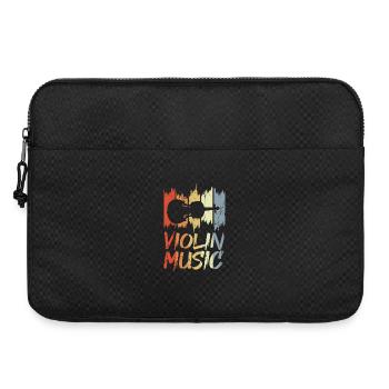 Musique de violon rétro - Sacoche pour ordinateur portable 15 pouces - noir - Devant