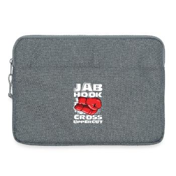 Jab hook cross uppercut - Laptoptasche 15" - Grau meliert - Vorne