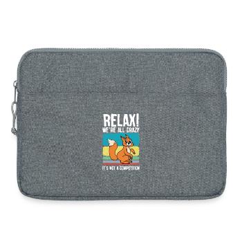 Relax we re all crazy it s not a competition - Laptoptasche 15" - Grau meliert - Vorne