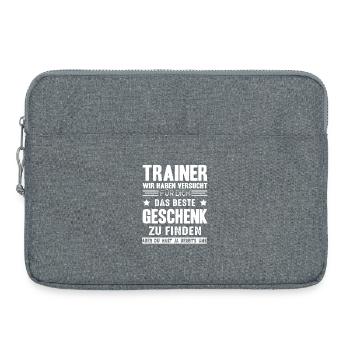 Trainer Abschied Mannschaft Verein Geschenk - Laptoptasche 15" - Grau meliert - Vorne
