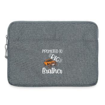 grand frère, Promu grand frère Cadeau - Sacoche pour ordinateur portable 15 pouces - gris chiné - Devant