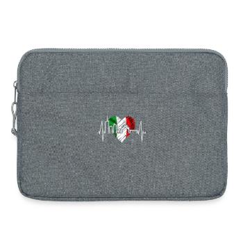 Milan Skyline Italy Heartbeat Fan Love Milano - Laptop bag 15" - heather grey - Front