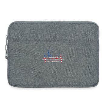 San Francisco Skyline Heartbeat California USA - Laptop bag 15" - heather grey - Front