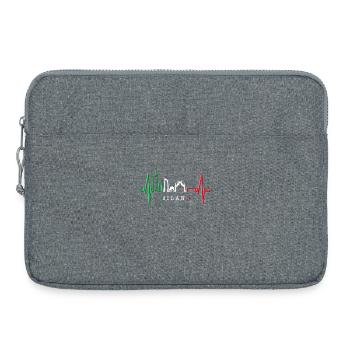 Milan Skyline Italy Heartbeat Fan Love Milano - Laptop bag 15" - heather grey - Front