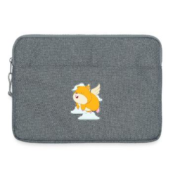 Hamster Clouds - Laptop bag 15" - heather grey - Front