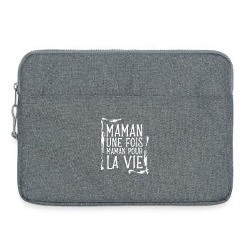Maman pour la vie - Sacoche pour ordinateur portable 15 pouces - gris chiné - Devant