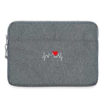 Florence Skyline Italie Heartbeat I Love Firenze - Sacoche pour ordinateur portable 15 pouces - gris chiné - Devant