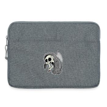 Sensenmann lacht lustig lachen - Laptoptasche 15" - Grau meliert - Vorne