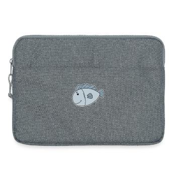 Fish Ocean Fish Motif - Laptop bag 15" - heather grey - Front
