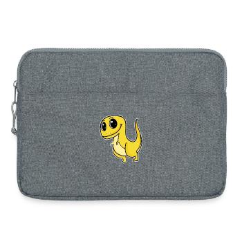 Motif de dinosaure - Sacoche pour ordinateur portable 15 pouces - gris chiné - Devant